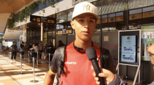 Con apoyo del alcalde de Tarija, ciclista “Pinturita” Aramayo emprende su sueño Mundialista
