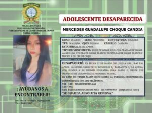 Buscan a adolescente desaparecida en Tarija: salió rumbo a su colegio y no regresó